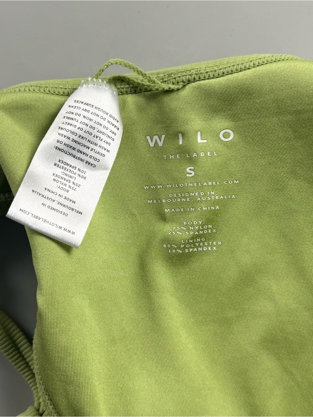 Wilo The Label Ribbed String Bikini Matching Set Lime Green Womens S - Picture 5 of 9